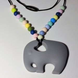 Elephant teething necklace